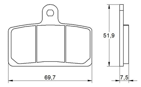 Pastiglie freno per Aprilia marca Accossato codice AGPA142