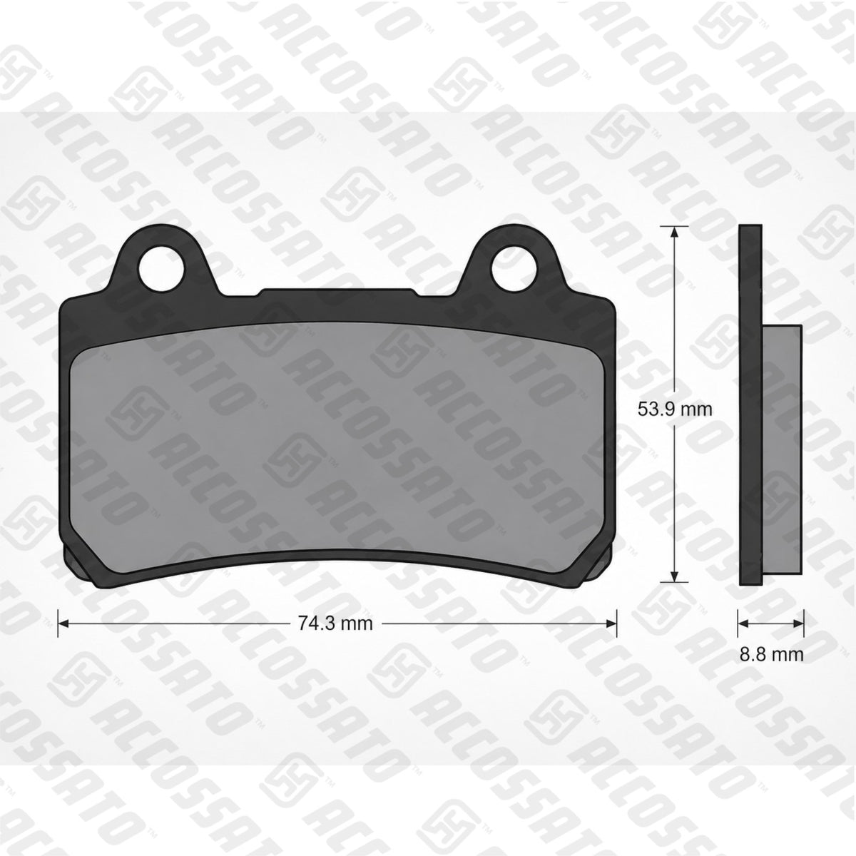Kit Pastiglie Freno Accossato Per Moto YAMAHA, Mescola Made In Italy, codice AGPA147