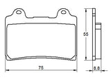 Kit Pastiglie Freno Accossato Per Moto, Mescola Made In Italy, codice AGPA147