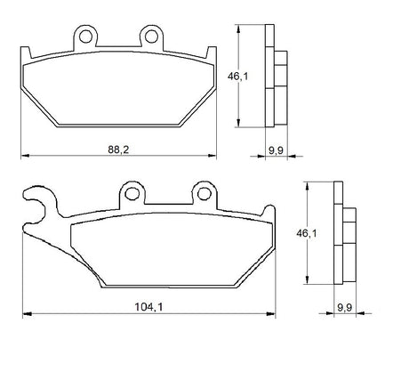 Pastiglie freno per Yamaha marca Accossato codice AGPA166