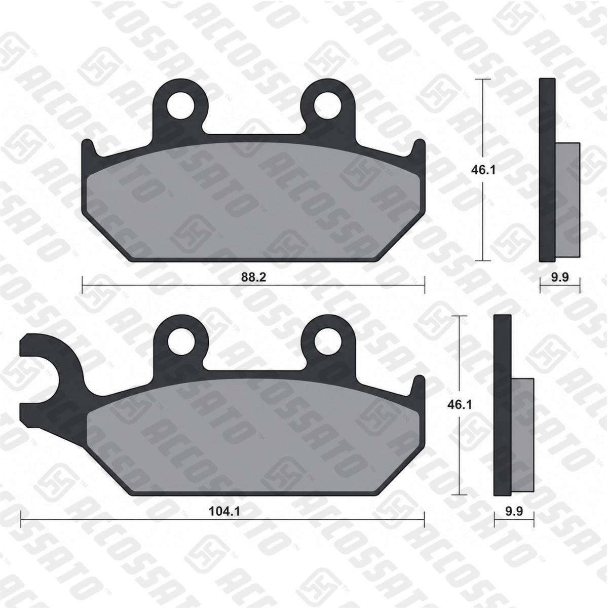 Pastiglie freno per Yamaha marca Accossato codice AGPA166
