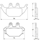 Pastiglie freno per Kawasaki, Yamaha marca Accossato codice AGPA173