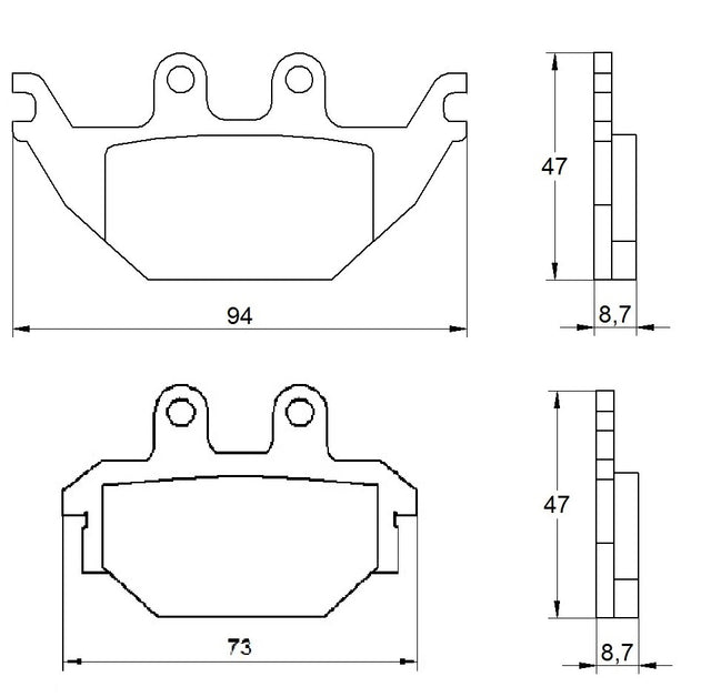 Pastiglie freno per Kawasaki, Yamaha marca Accossato codice AGPA173