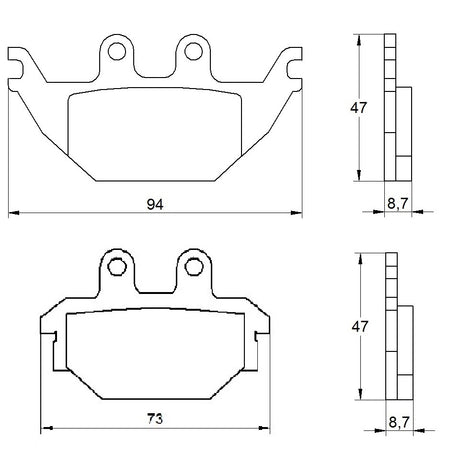 Pastiglie freno per Kawasaki, Yamaha marca Accossato codice AGPA173