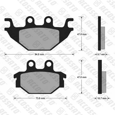 Pastiglie freno per Kawasaki, Yamaha marca Accossato codice AGPA173