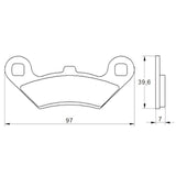 Pastiglie freno per Polaris marca Accossato codice AGPA189