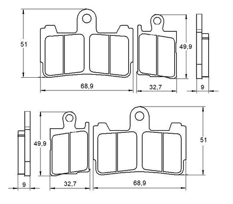 Pastiglie freno per Honda marca Accossato codice AGPA193