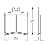 Pastiglie freno per Moto Aprilia, Benelli, Honda, Piaggio, Suzuki, Yamaha marca Accossato codice AGPA198