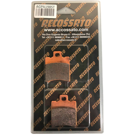 Pastiglie freno per Moto Aprilia, Benelli, Honda, Piaggio, Suzuki, Yamaha marca Accossato codice AGPA198
