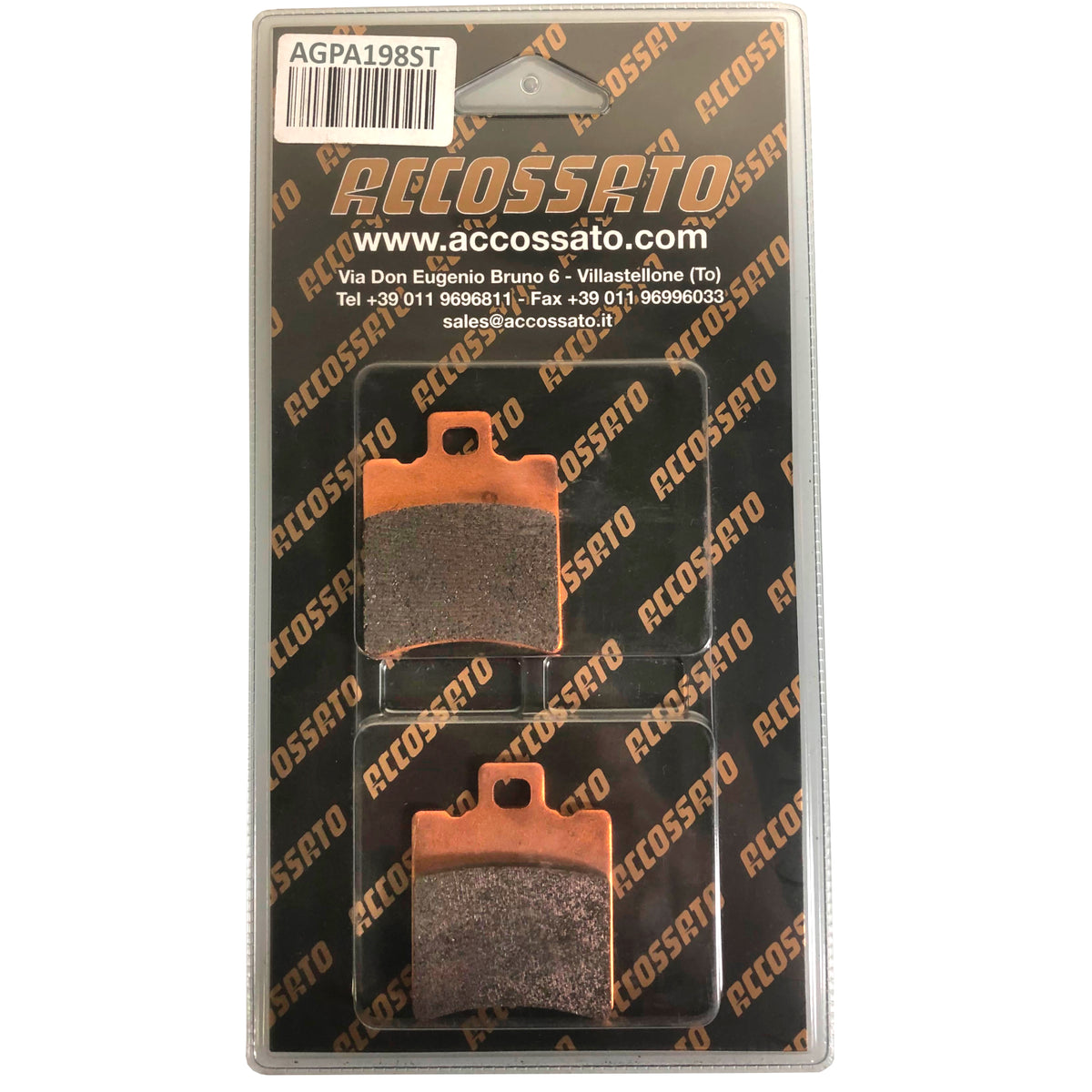 Pastiglie freno per Moto Aprilia, Benelli, Honda, Piaggio, Suzuki, Yamaha marca Accossato codice AGPA198