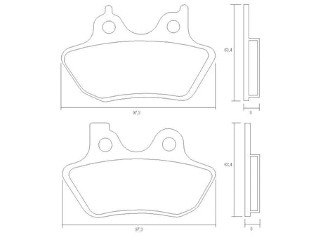 Pastiglie freno per Harley Davidson marca Accossato codice AGPA215