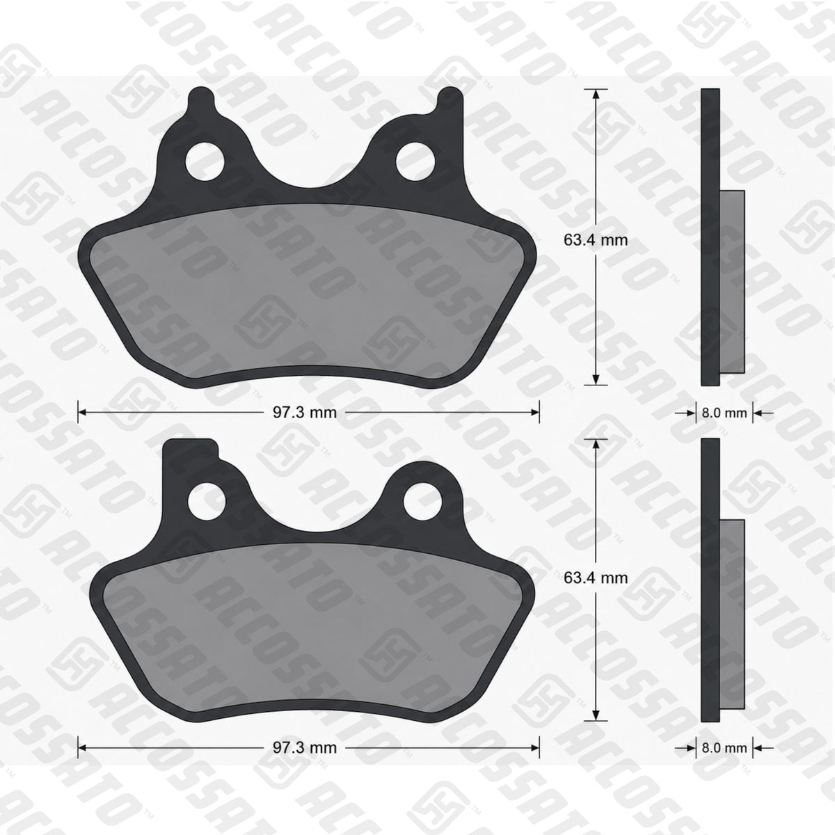 Pastiglie freno per Harley Davidson marca Accossato codice AGPA215