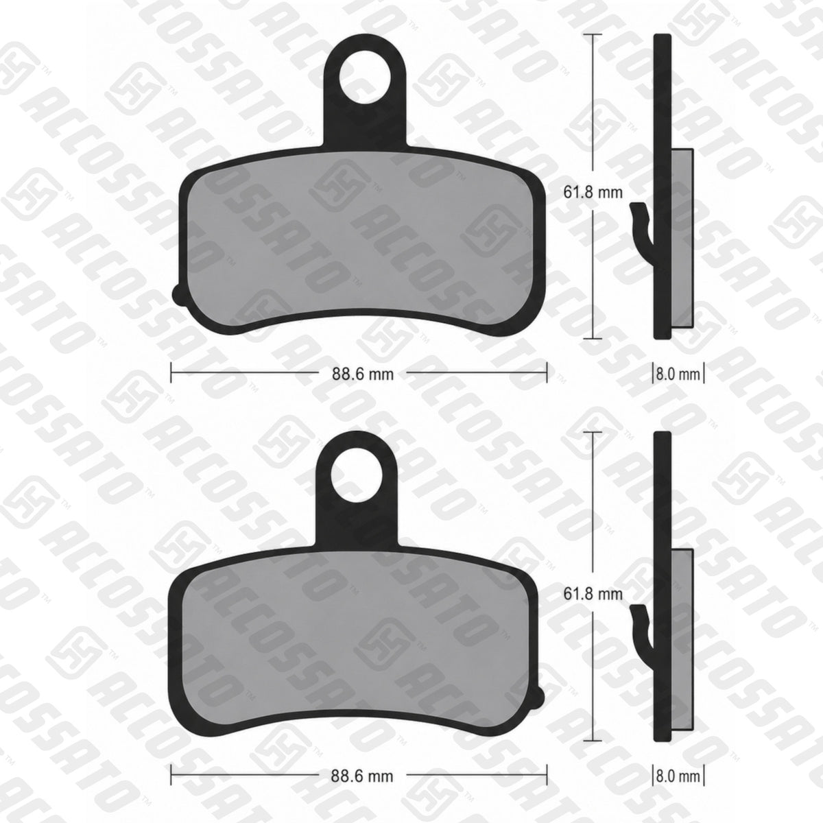 Pastiglie freno per Harley Davidson marca Accossato codice AGPA220