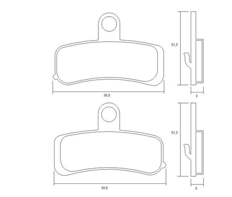Pastiglie freno per Harley Davidson marca Accossato codice AGPA220