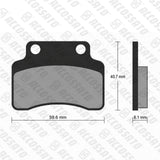 Pastiglie freno per Benelli marca Accossato codice AGPA222