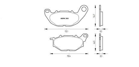 Pastiglie freno per Yamaha marca Accossato codice AGPA243