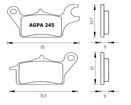 Pastiglie freno per Yamaha marca Accossato codice AGPA245