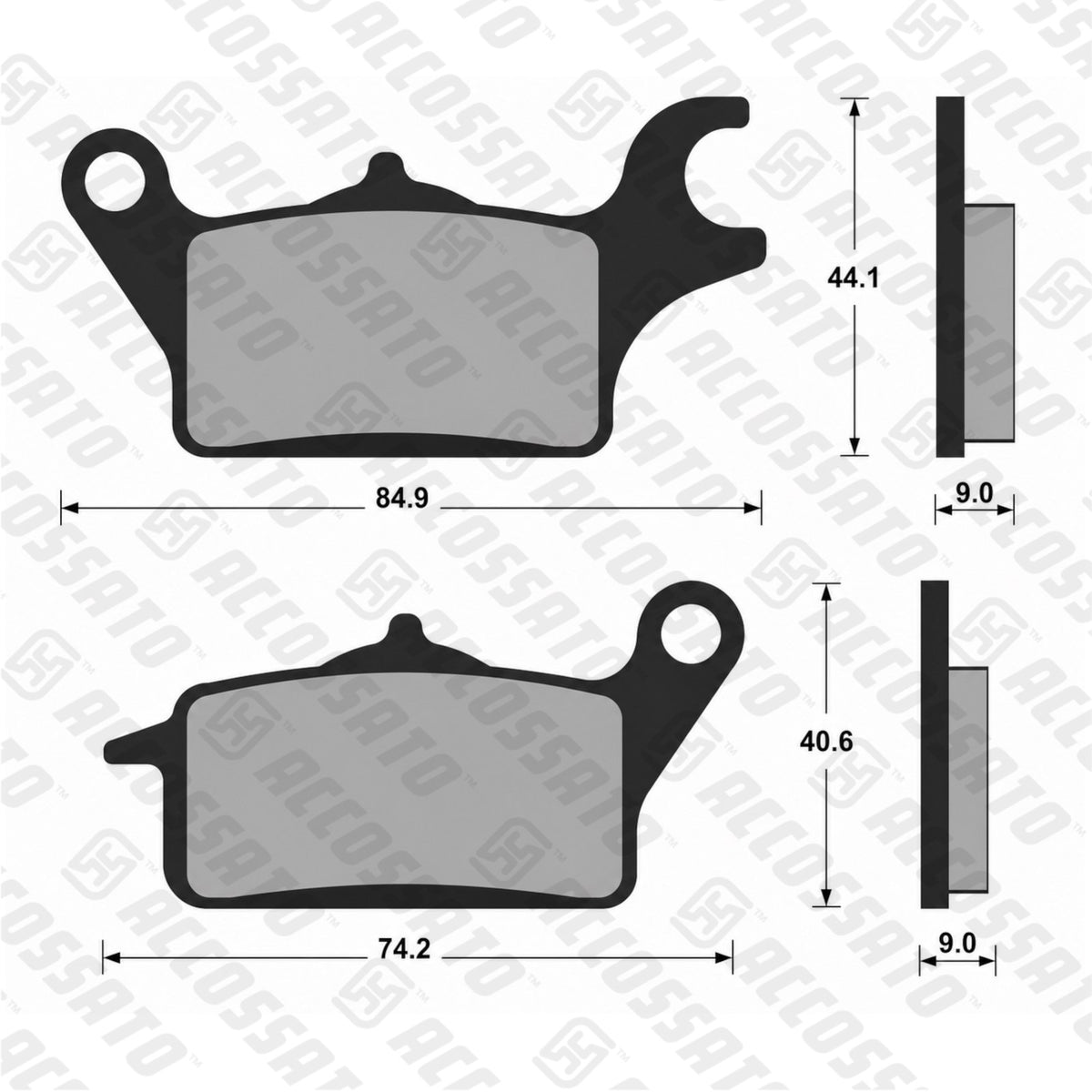Pastiglie freno per Yamaha marca Accossato codice AGPA245