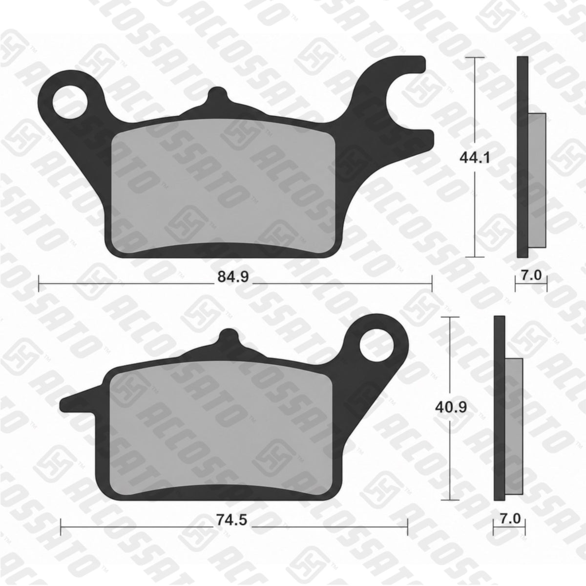 Pastiglie freno per Kawasaki marca Accossato codice AGPA247