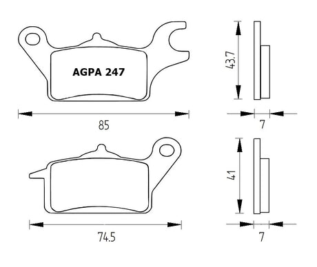 Pastiglie freno per Kawasaki marca Accossato codice AGPA247