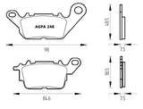 Pastiglie freno per Yamaha marca Accossato codice AGPA248