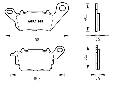 Pastiglie freno per Yamaha marca Accossato codice AGPA248