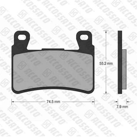Pastiglie freno per Kawasaki marca Accossato codice AGPA267