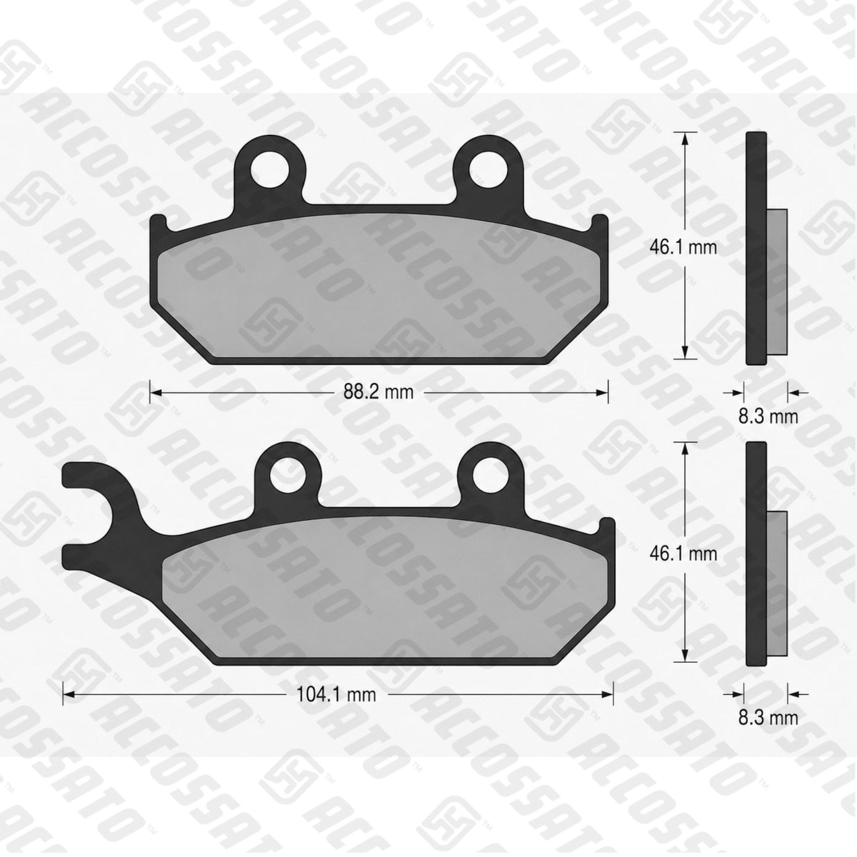Pastiglie freno per Yamaha marca Accossato codice AGPA278