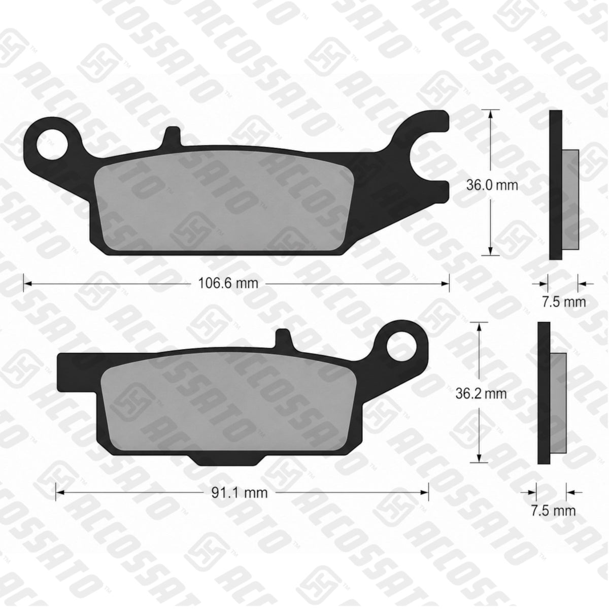 Pastiglie freno per Yamaha marca Accossato codice AGPA279