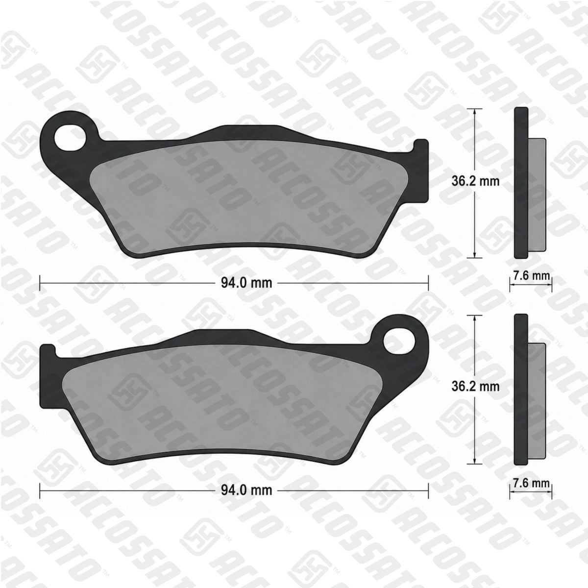 Pastiglie freno per Aprilia, Benelli, Ducati, Honda, KTM, Yamaha marca Accossato codice AGPA29