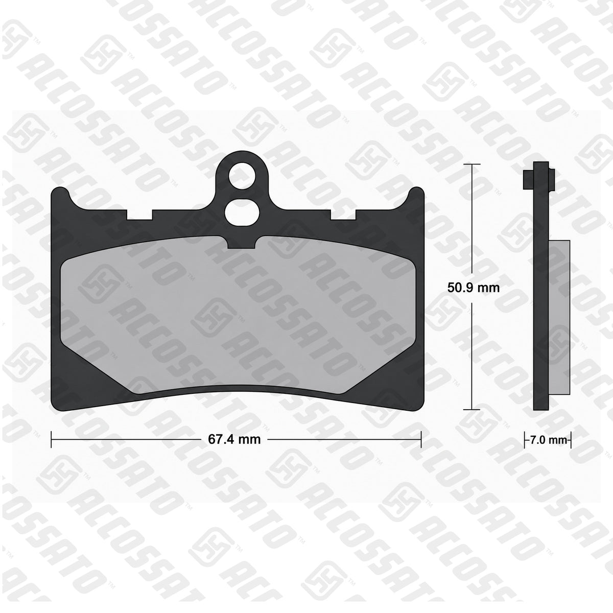 Pastiglie freno per Aprilia, Benelli, KTM marca Accossato codice AGPA33