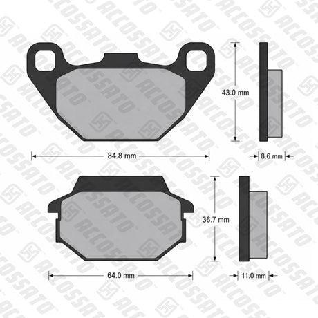 Pastiglie freno per Kymco, Laverda, SYM marca Accossato codice AGPA50