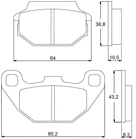 Pastiglie freno per Kymco, Laverda, SYM marca Accossato codice AGPA50
