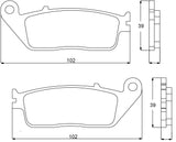 Pastiglie freno per Honda, Kawasaki, Suzuki, Yamaha, Suzuki, Yamaha marca Accossato codice AGPA72