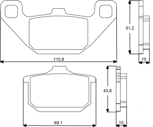 Pastiglie freno per Kawasaki marca Accossato codice AGPA74
