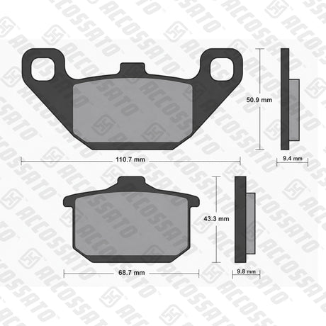 Pastiglie freno per Kawasaki marca Accossato codice AGPA74