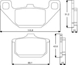 Pastiglie freno per Kawasaki marca Accossato codice AGPA74