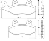 Pastiglie freno per Honda, Kawasaki, Suzuki, Yamaha marca Accossato codice AGPA76