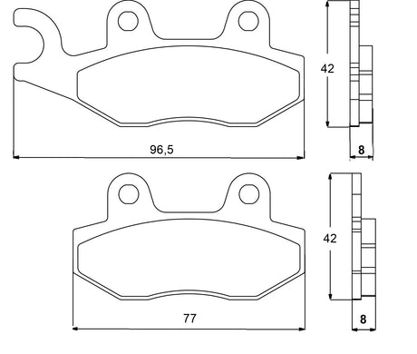 Pastiglie freno per Honda, Kawasaki, Suzuki, Yamaha marca Accossato codice AGPA76