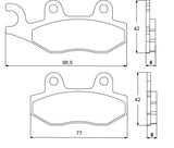 Pastiglie freno per Honda, Kawasaki, Suzuki, Yamaha marca Accossato codice AGPA76