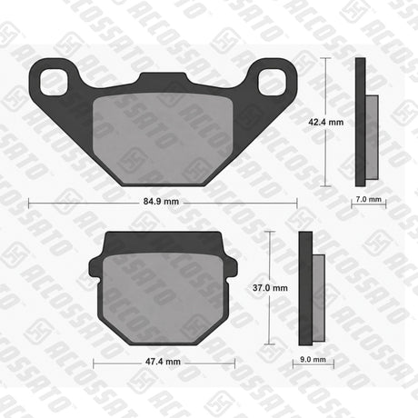 Pastiglie freno per Aprilia, Kawasaki, Suzuki, Yamaha marca Accossato codice AGPA82
