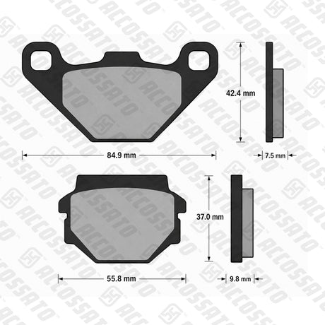 Pastiglie freno per Aprilia, Kawasaki, KTM, Suzuki, Yamaha marca Accossato codice AGPA98