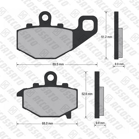 Pastiglie freno per Kawasaki marca Accossato codice AGPP102
