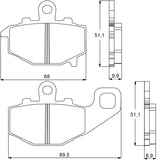 Pastiglie freno per Kawasaki marca Accossato codice AGPP102