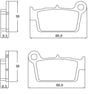 Pastiglie freno per Aprilia, Kawasaki, Suzuki, Yamaha marca Accossato codice AGPP106