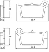 Pastiglie freno per Aprilia, Kawasaki, Suzuki, Yamaha marca Accossato codice AGPP106