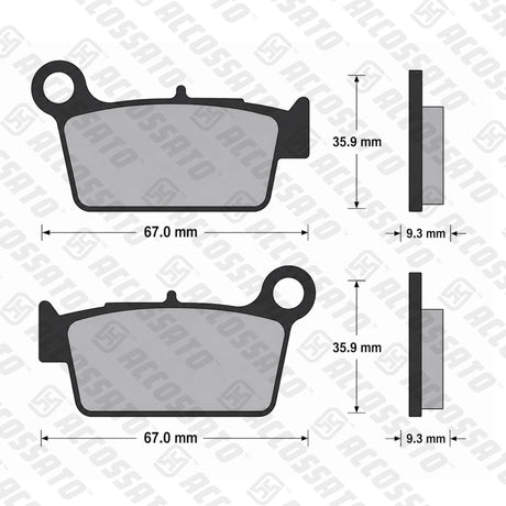 Pastiglie freno per Aprilia, Kawasaki, Suzuki, Yamaha marca Accossato codice AGPP106