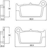 Pastiglie freno per Aprilia, Kawasaki, Suzuki, Yamaha marca Accossato codice AGPP106