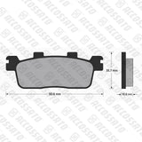 Kit Pastiglie Freno Accossato Per Moto, Mescola Made In Italy, codice AGPP107