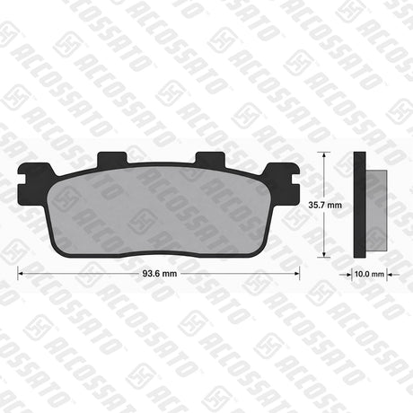 Kit Pastiglie Freno Accossato Per Moto, Mescola Made In Italy, codice AGPP107